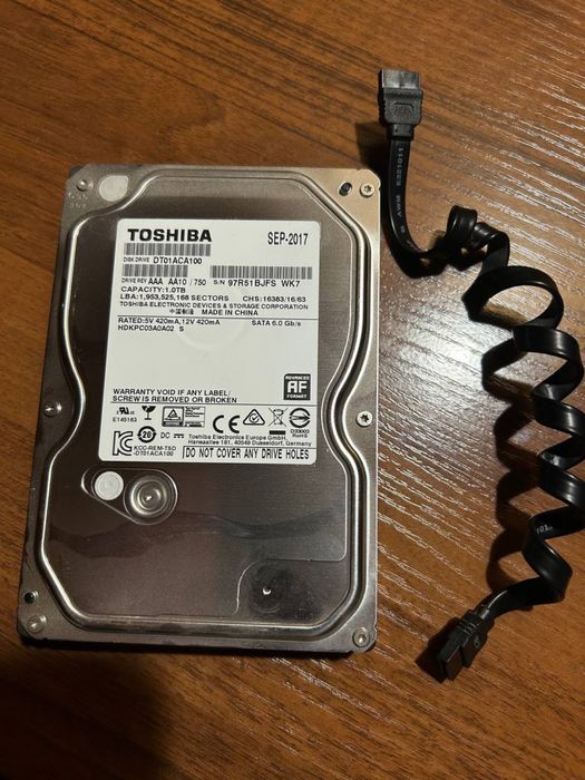Продам диск Toshiba 1TB