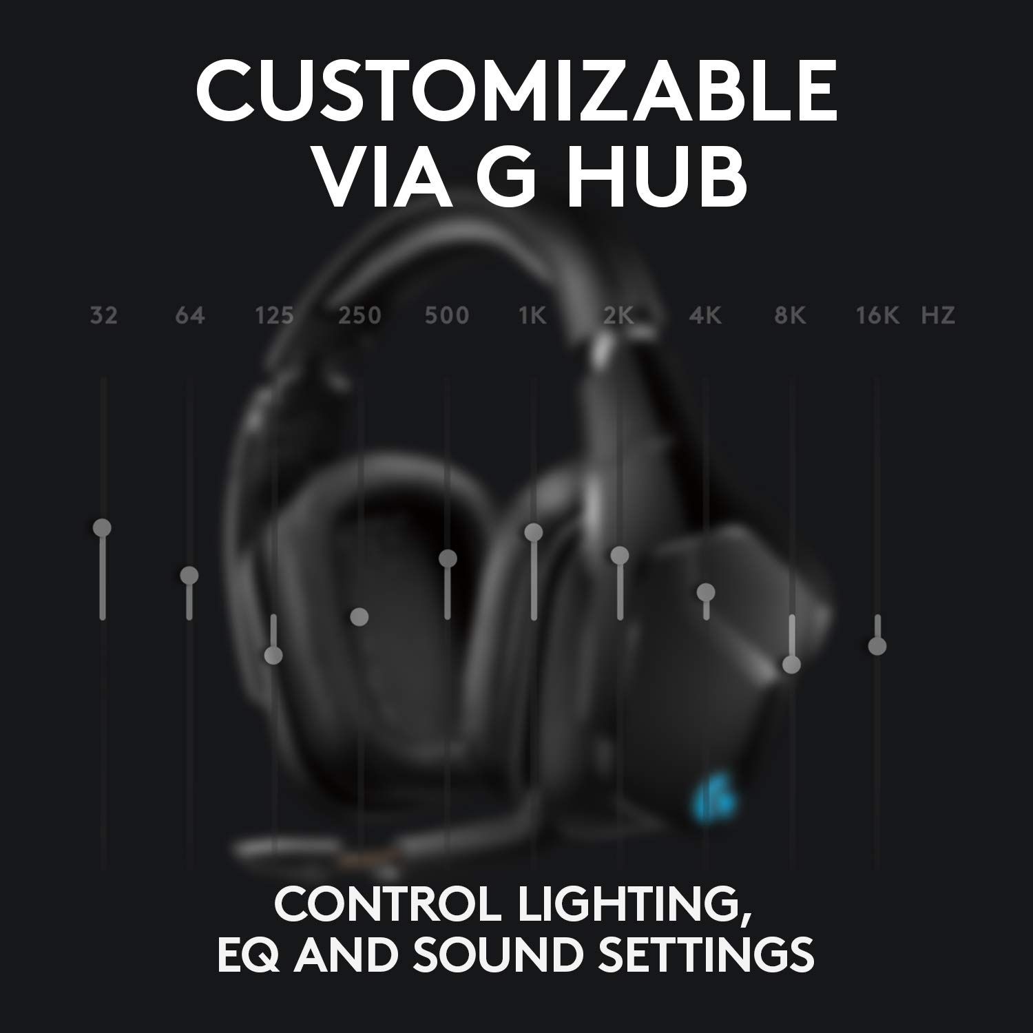 Ігрова гарнітура Logitech G935 Wireless DTS:X 7.1 Surround Sound LIGHT