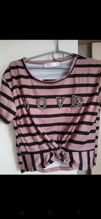 Przepiękna bluzka młodzieżowa krótka Mdo 100w biuście