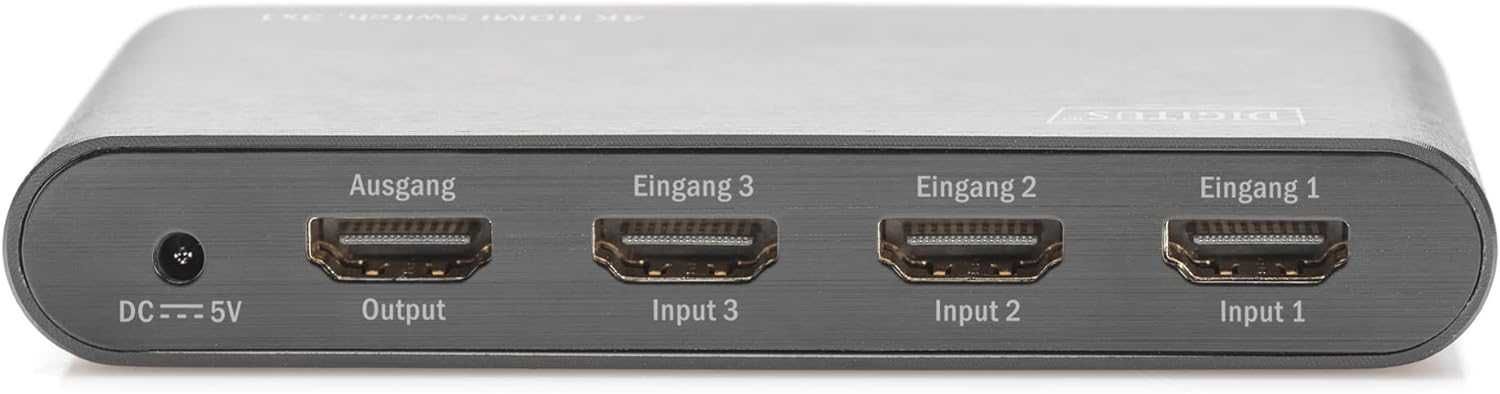 Digitus - HUB HDMI 4K (3 in, 1 out), 4K60Hz, HDCP 2.2, HDMI 2.0