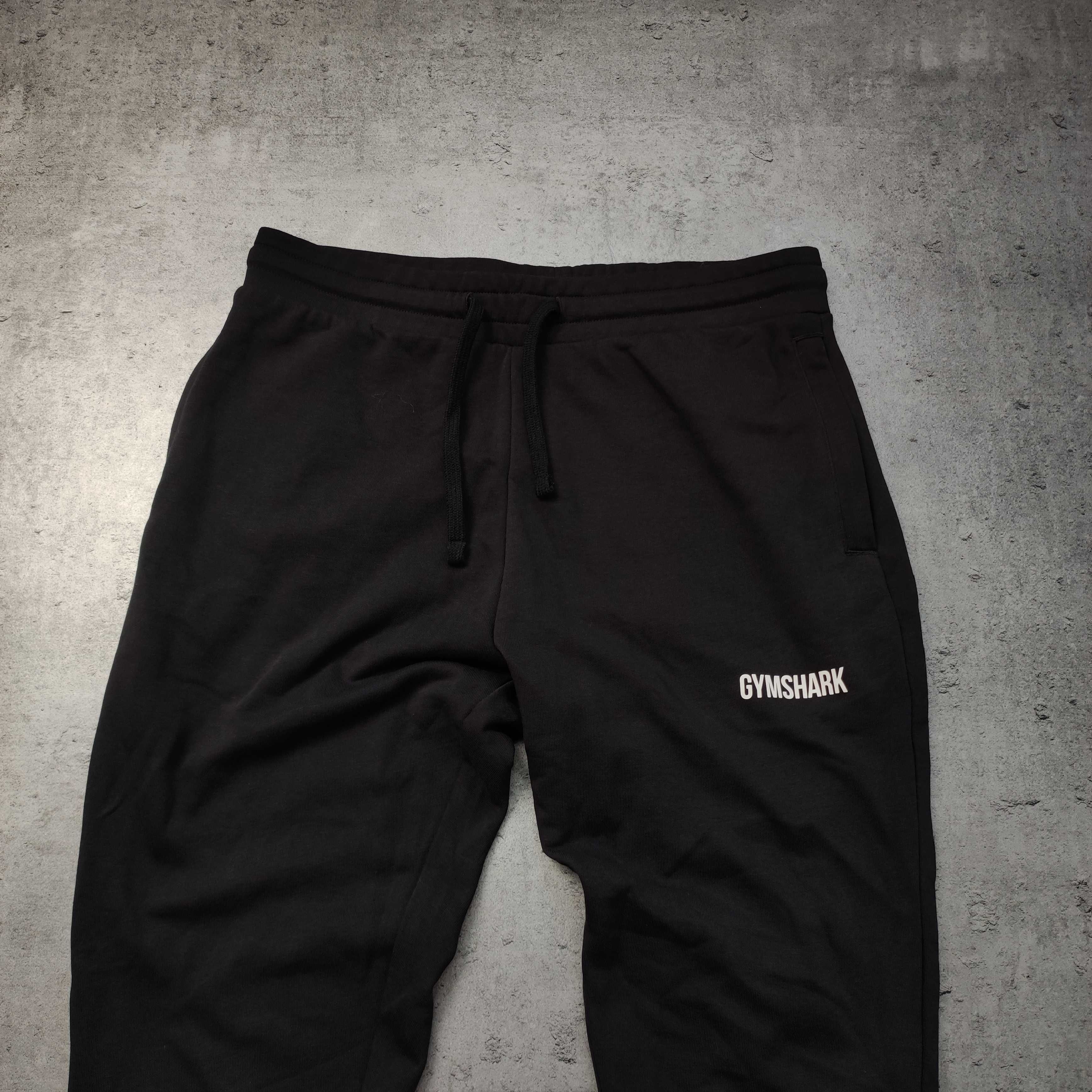 MĘSKIE Dresy Sportowe GYM Active Czarne Trening Joggery GymShark Logo