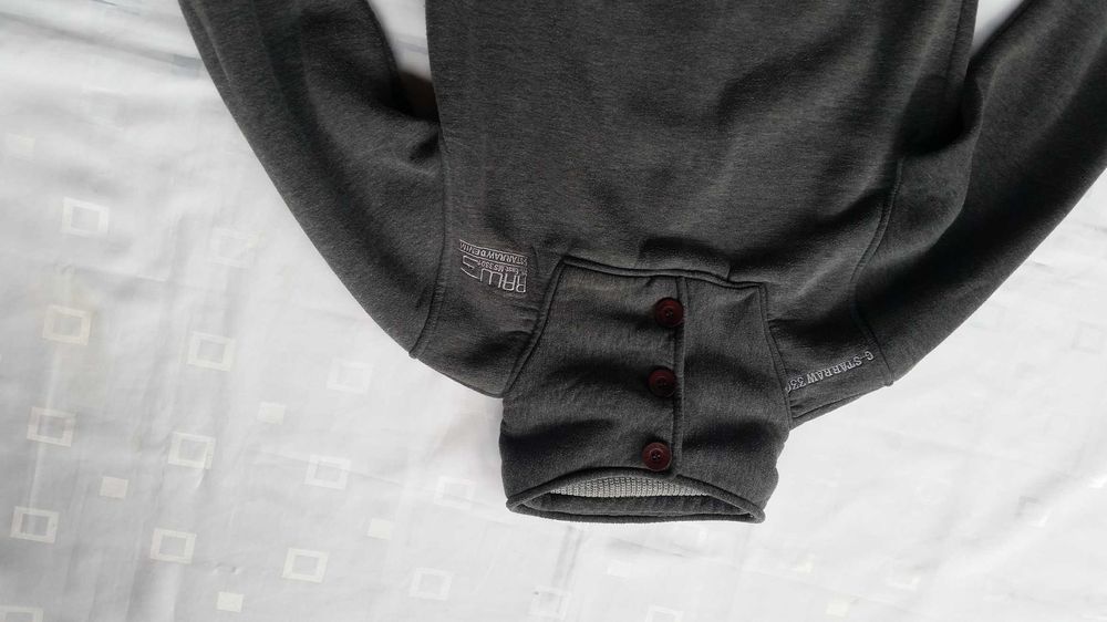 G Star Raw szara bluza polar golf kangurka