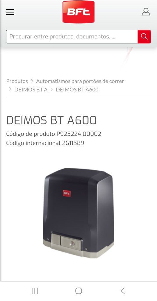 Kit Motor bft a600