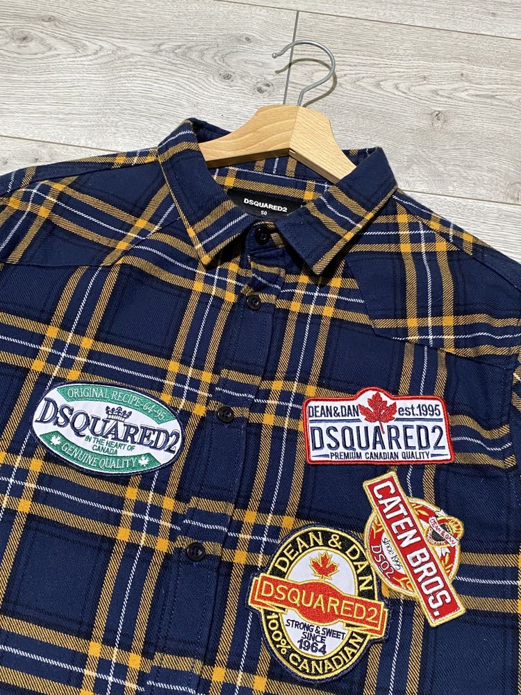 Оригінальна чоловіча байкова сорочка dsquared2