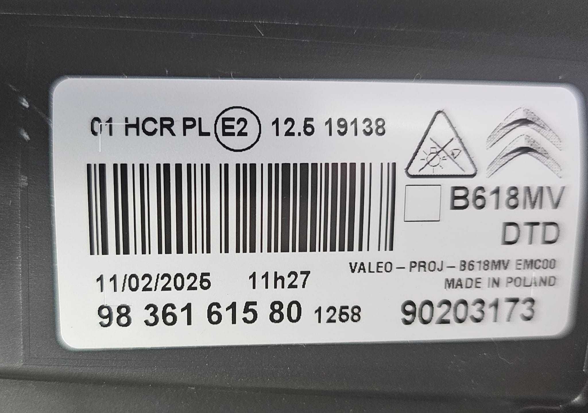 Ótica direita Led Vision Citroen C3 III | 127794