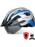 Victgoal Kask rowerowy z ładowanym przez USB, światło LED
