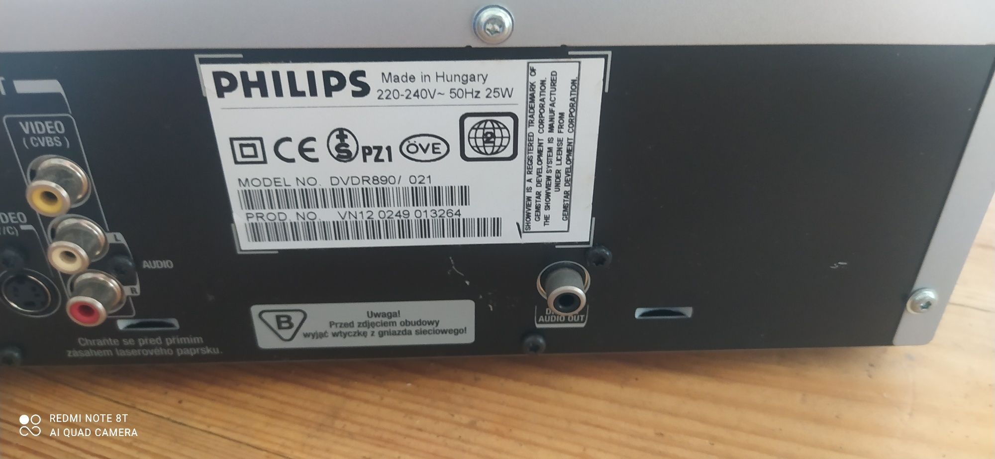 PRZECENA Nagrywarka Philips DVDR 890/021 na części
