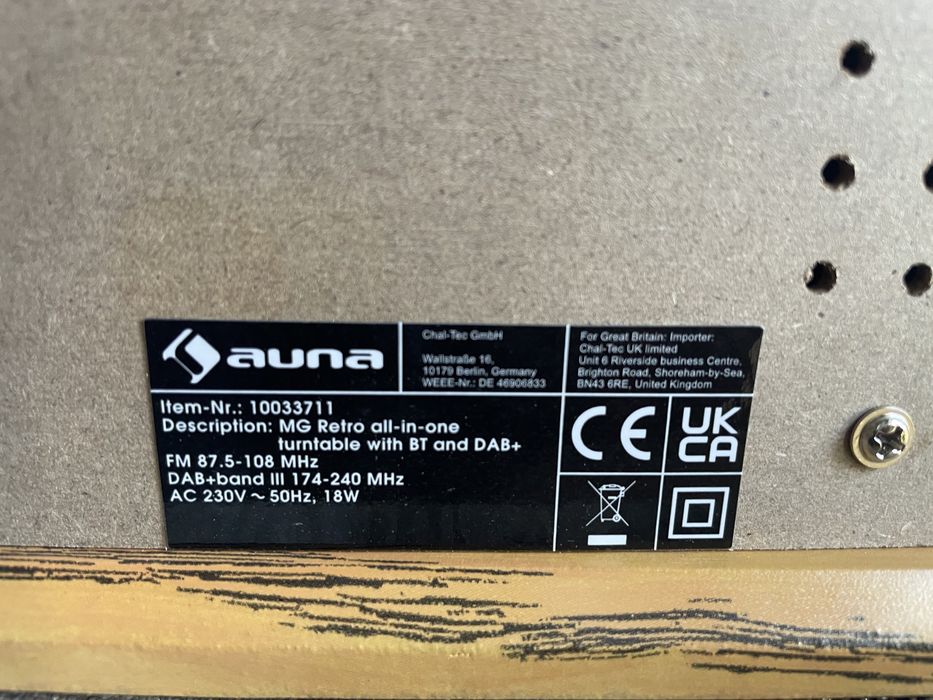 Стереосистема Auna NR-620 DAB (Германия)