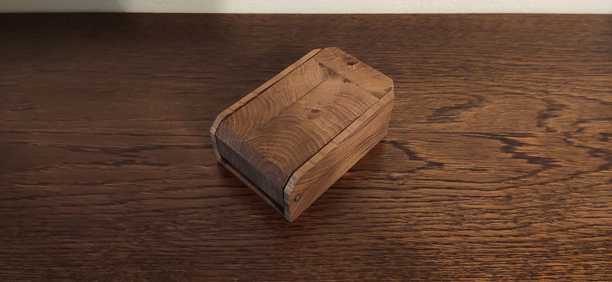 Papierośnica drewniana,  dębowa ręcznie wykonana Handmade Prezent