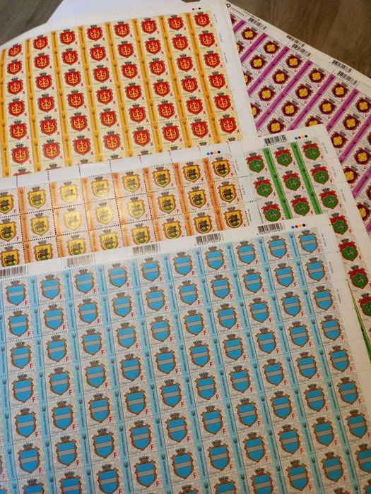 Почтовые марки (X, V, F) — 40% от стоимости