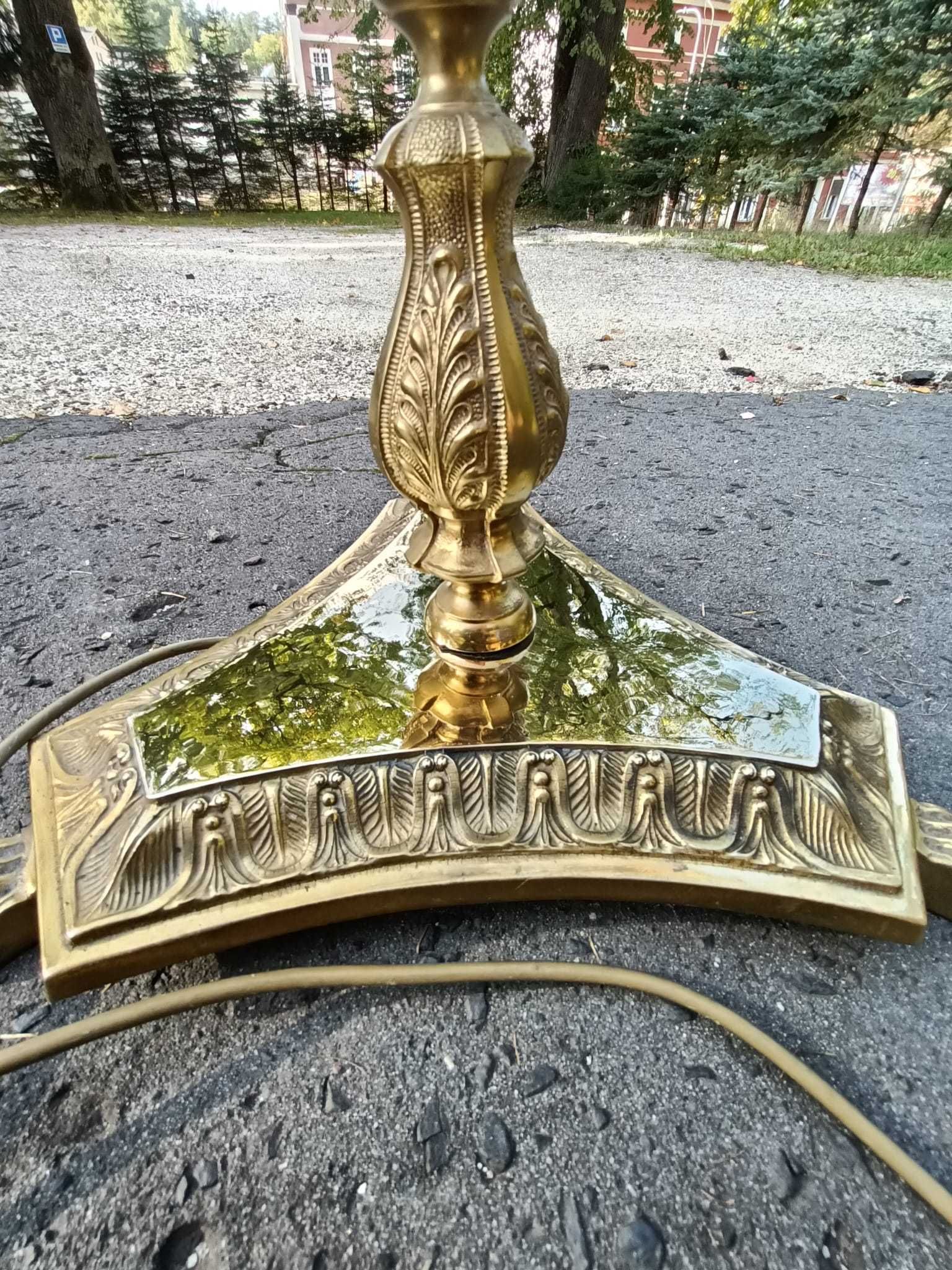 Lampa mosięzna stojaca
