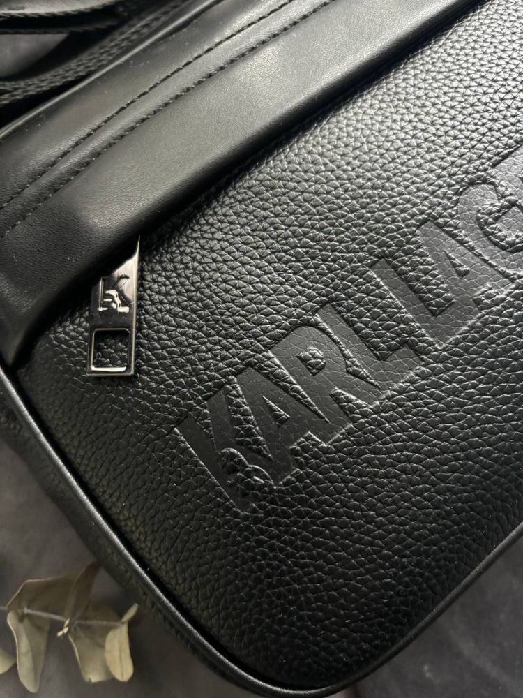 Шкіряна сумка чоловіча Karl L. Crossbody подарунок чоловіку