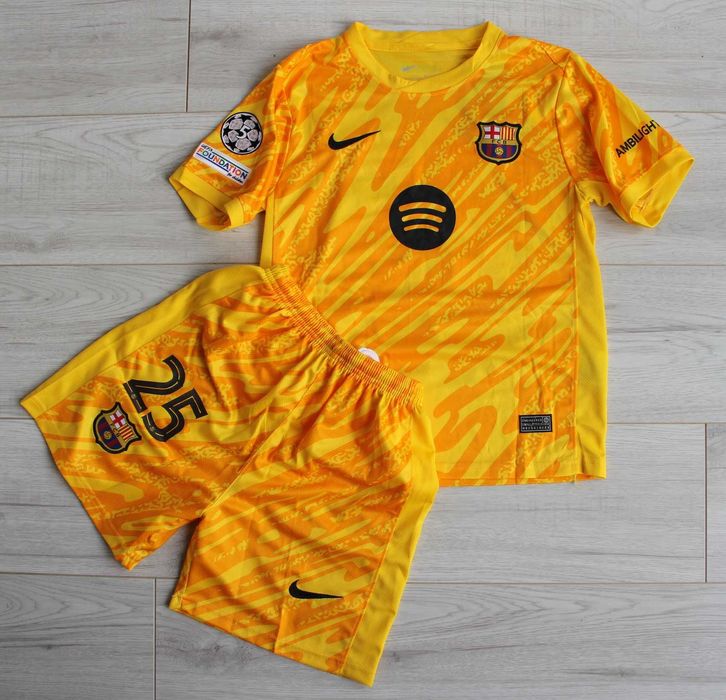 Dziecięcy strój bramkarski FC Barcelona Nike Szczęsny 25 sezon 2024/25