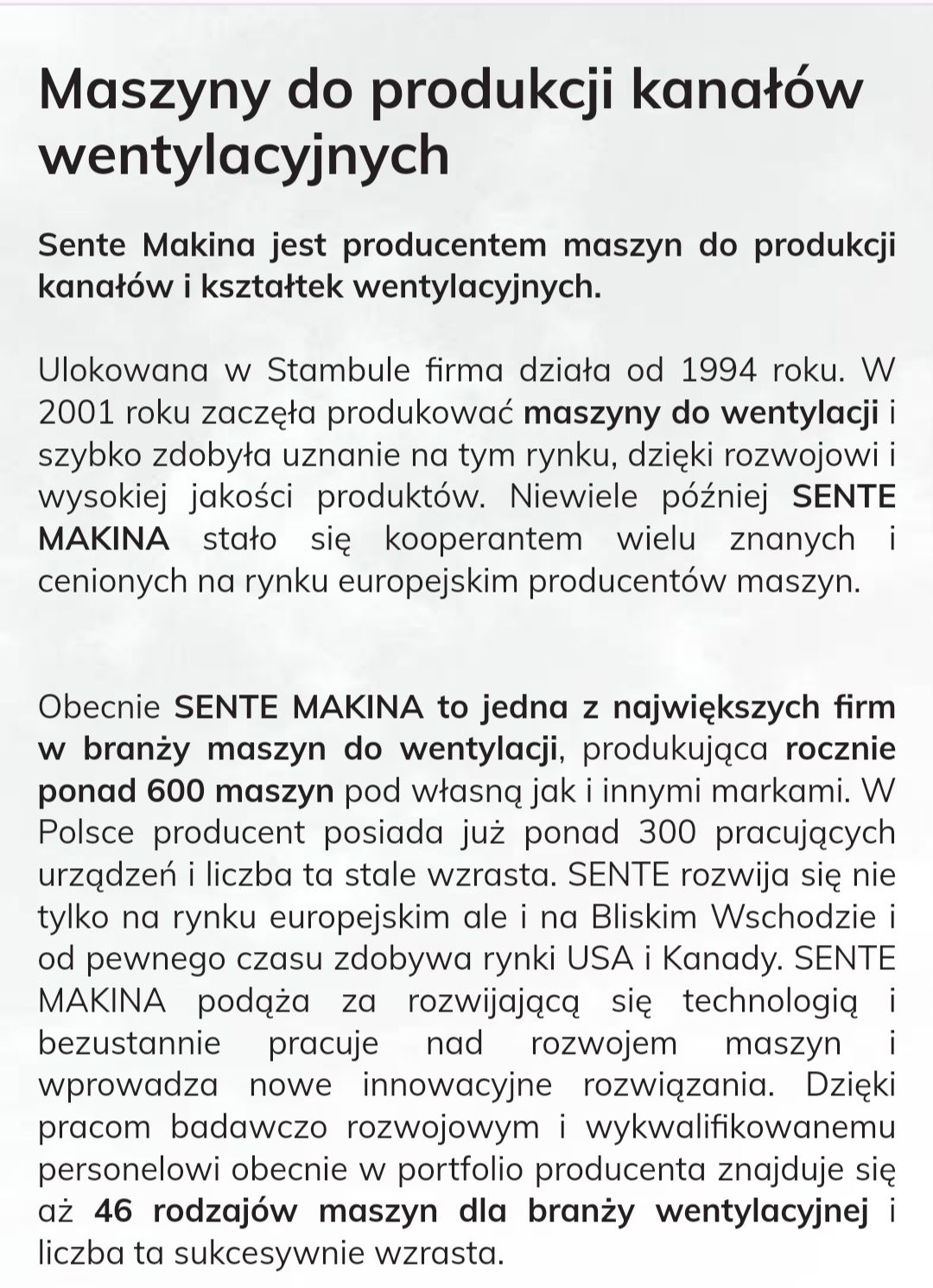 Sante Spirotube do produkcji spiro z stołem w komplecie