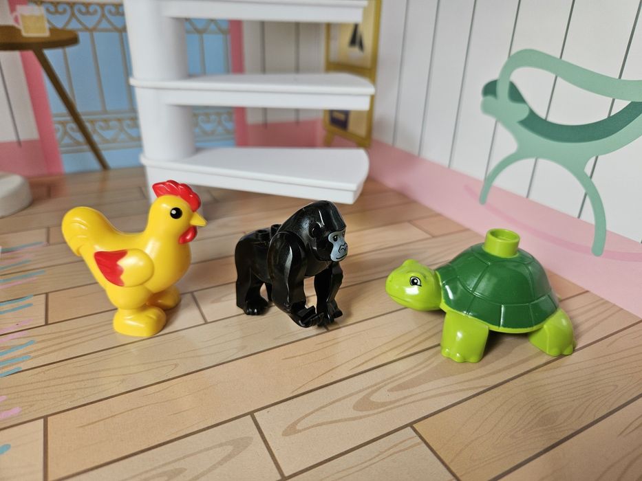 Figurki zwierzatka do lego duplo Goryl Kura zolw