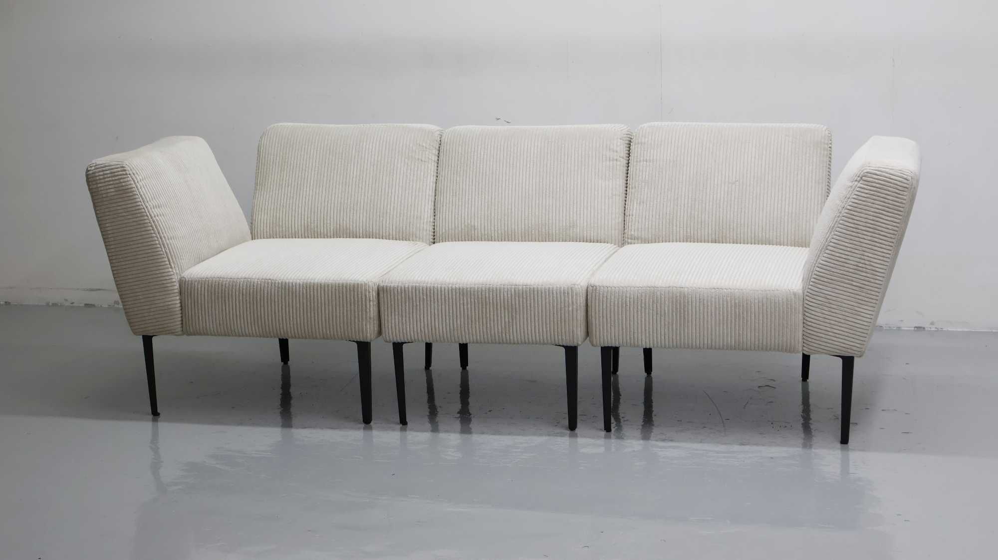 TBG Nowa sofa 3 osoboa lub 2 osobowa fotel sztruks MODUŁOWE sof puzzle