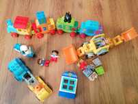 Lego Duplo - pociąg, policjant, koparko-ładowarka, holownik