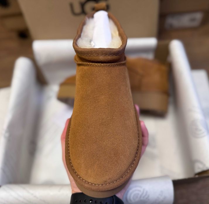 Угги/Угг/Уггі/Уги/Угі/UGG Australia Ultra Mini Platform Chestnut 3 cm