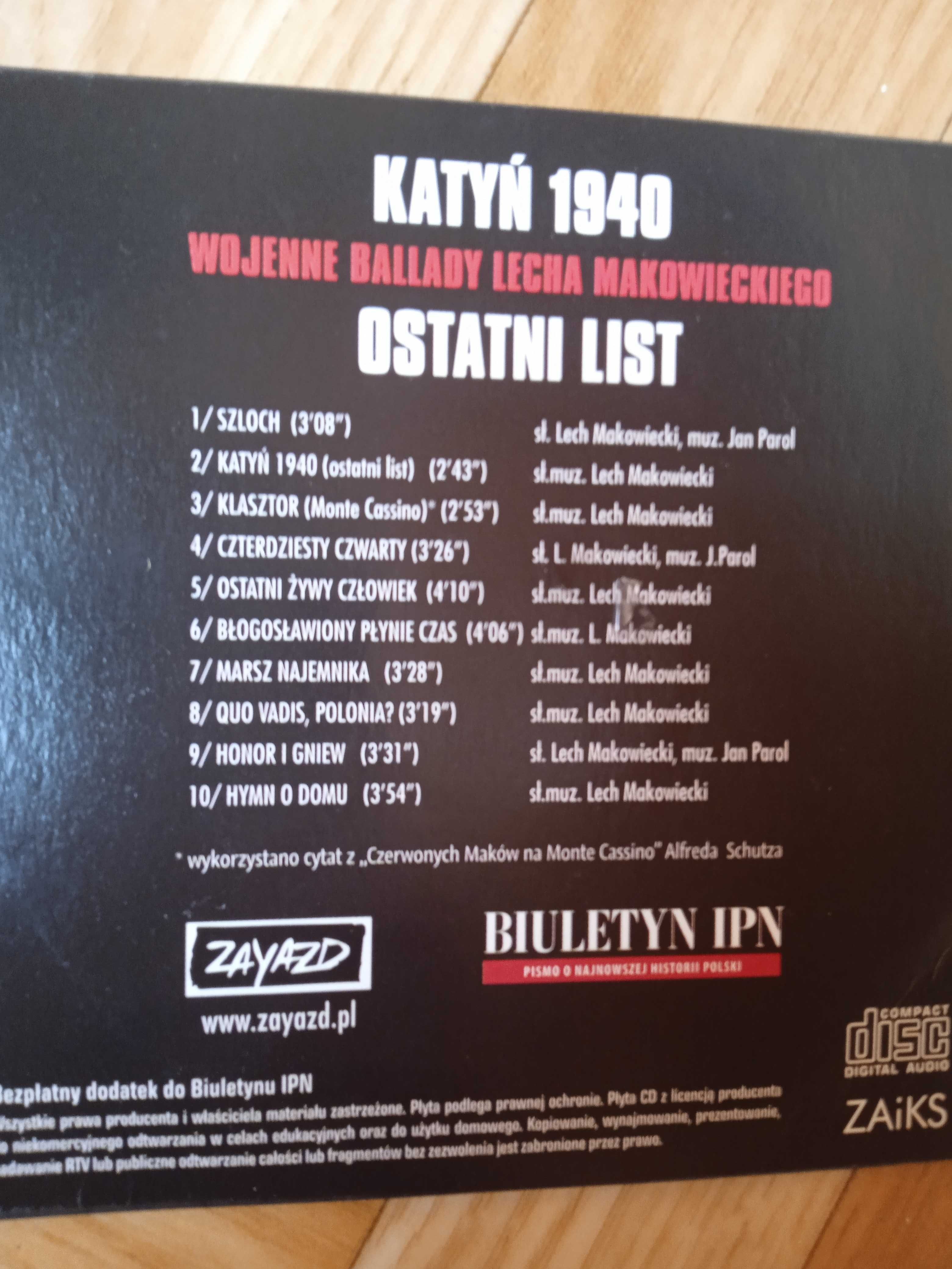 Biuletyn IPN  2 szt. nr 3 i 4/2017 + płyty CD piosenki wojenne