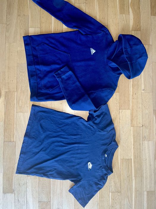 Bluza ADIDAS i T-shirt NIKE + spodnie dresowe ADIDAS GRATIS r.140cm