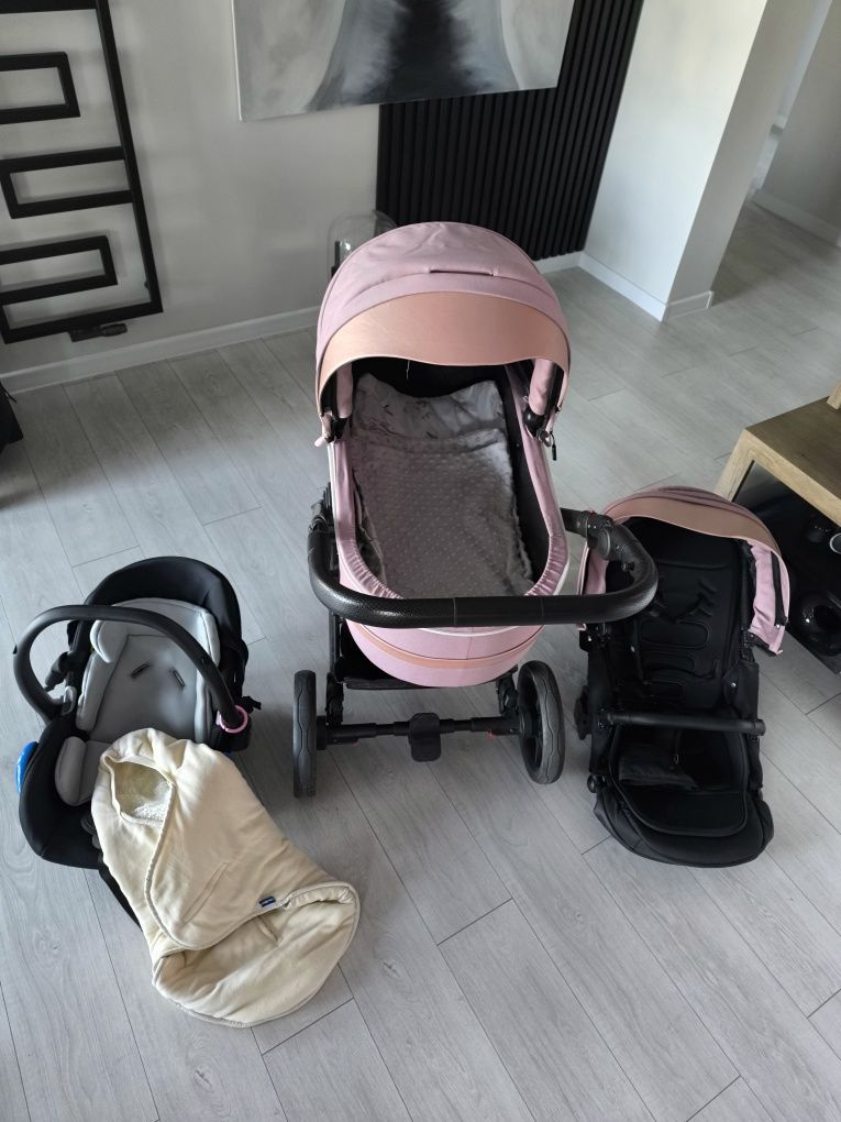 ultima ultra light wózek 3 w 1 gratis łóżeczko i wanienka