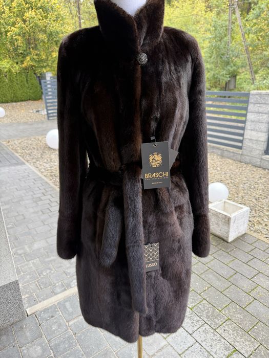 Futro naturalne z norek, grzbiety nowe M L