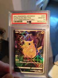 Karta pokemon Pikachu 25th PSA10 revers