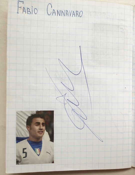 Автограф Fabio Cannavaro (футбол)