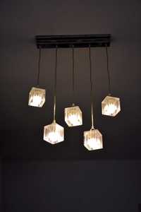 IKEA Villbo lampa wisząca szklana, 5 zwisów, szklana