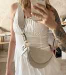 Torebka zamszowa fabiola handmade freya xs gold