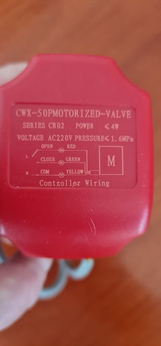 Nowy zawór kulowy elektryczny DN25, 1 cal, CWX-50P-CR02