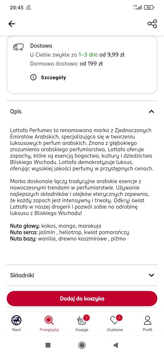 Lattafa Yara Tous mały ubytek oryginał
