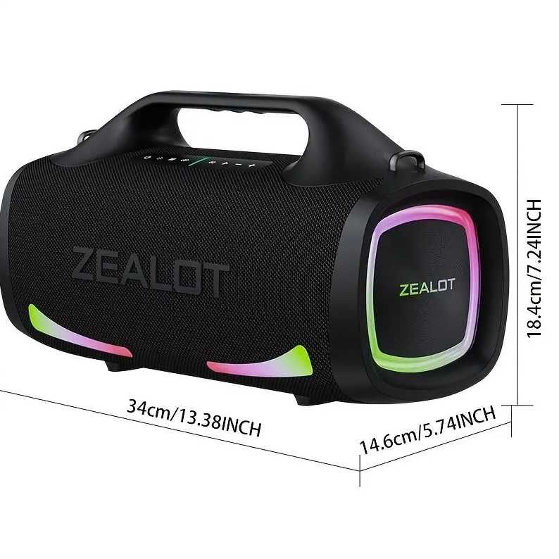 Bluetooth колонка ZEALOT S79 (100 Вт, водонепроникна, з підсвіткою)
