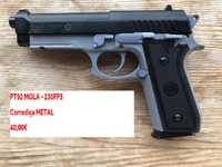 Pistola Airsoft MOLA Taurus PT92 + Walther PPQ + SigSauer SP2022 NOVA Corrediça METAL