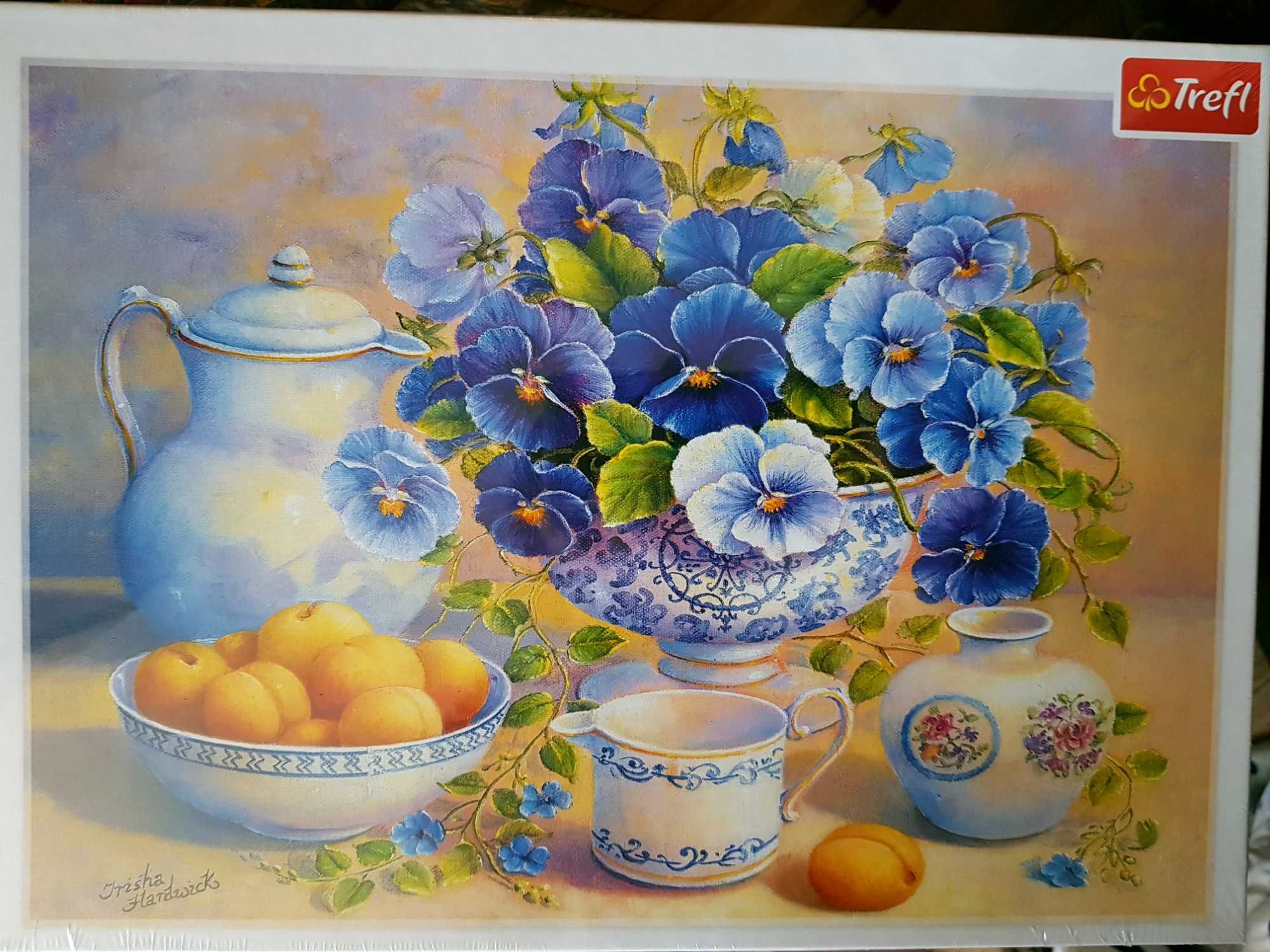 Puzzle Trefl Niebieski bukiet kwiaty 1000 NOWE