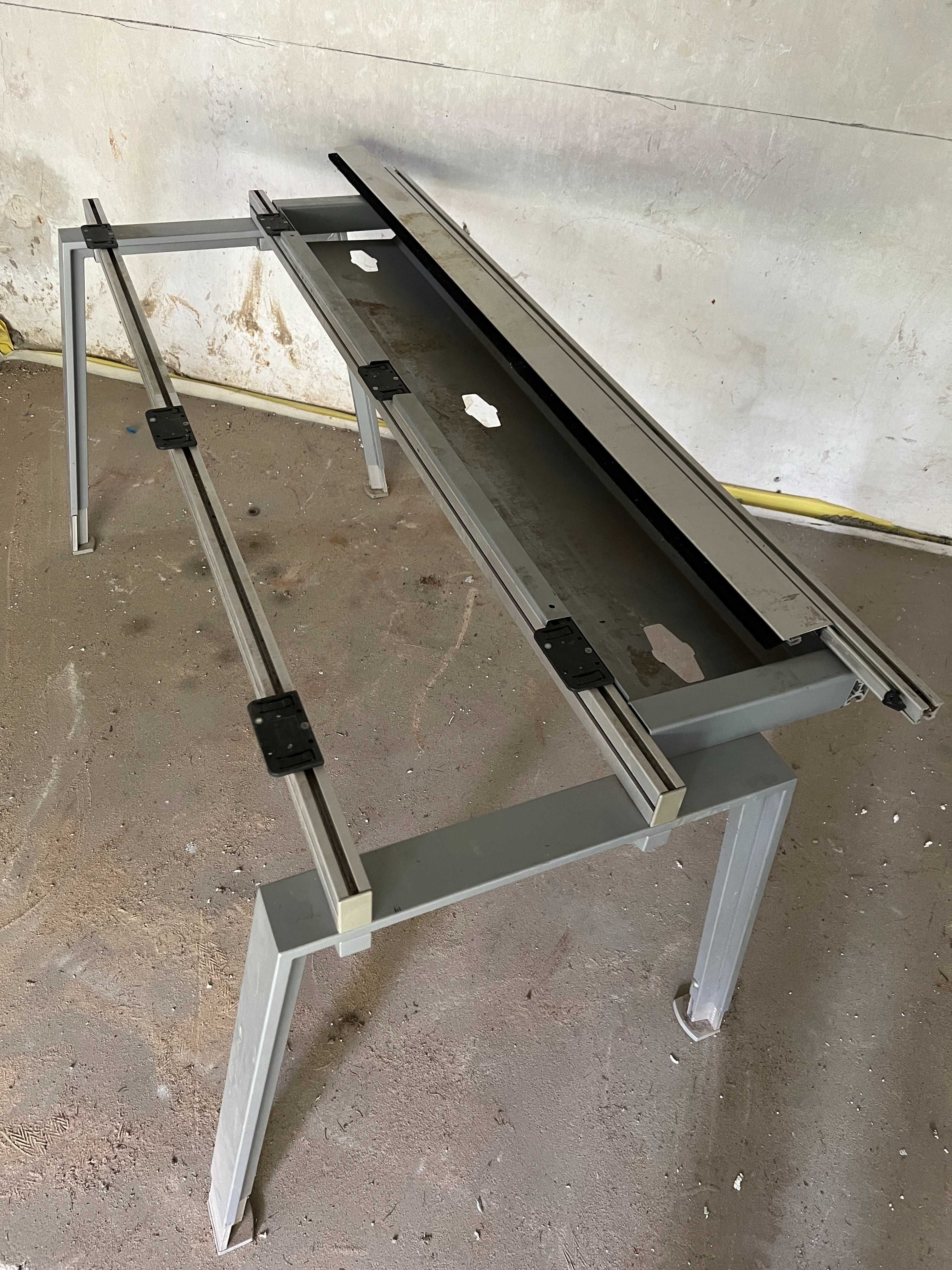Stół glazurniczny aluminium / konstrukcja stołu z regulacją wysokości