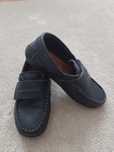 Sapato pele azul c/ velcro 29