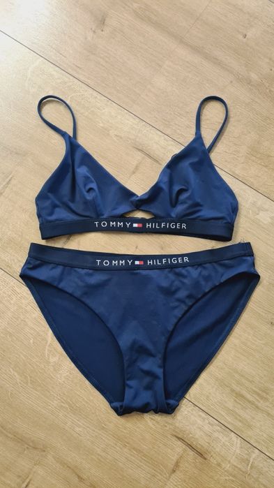 Strój kąpielowy bikini Tommy Hilfiger. Rozmiar XS 34 / S 36. Granatowy