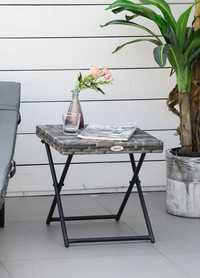 Składany stolik kawowy ogrodowy, przytulny szykowny styl, 40 x 40 cm