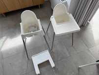 2 Cadeiras de bebé IKEA Antilop com tabuleiro e cinto de segurança