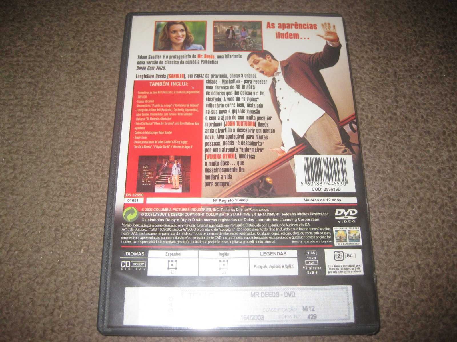 DVD "Mr. Deeds" com Adam Sandler