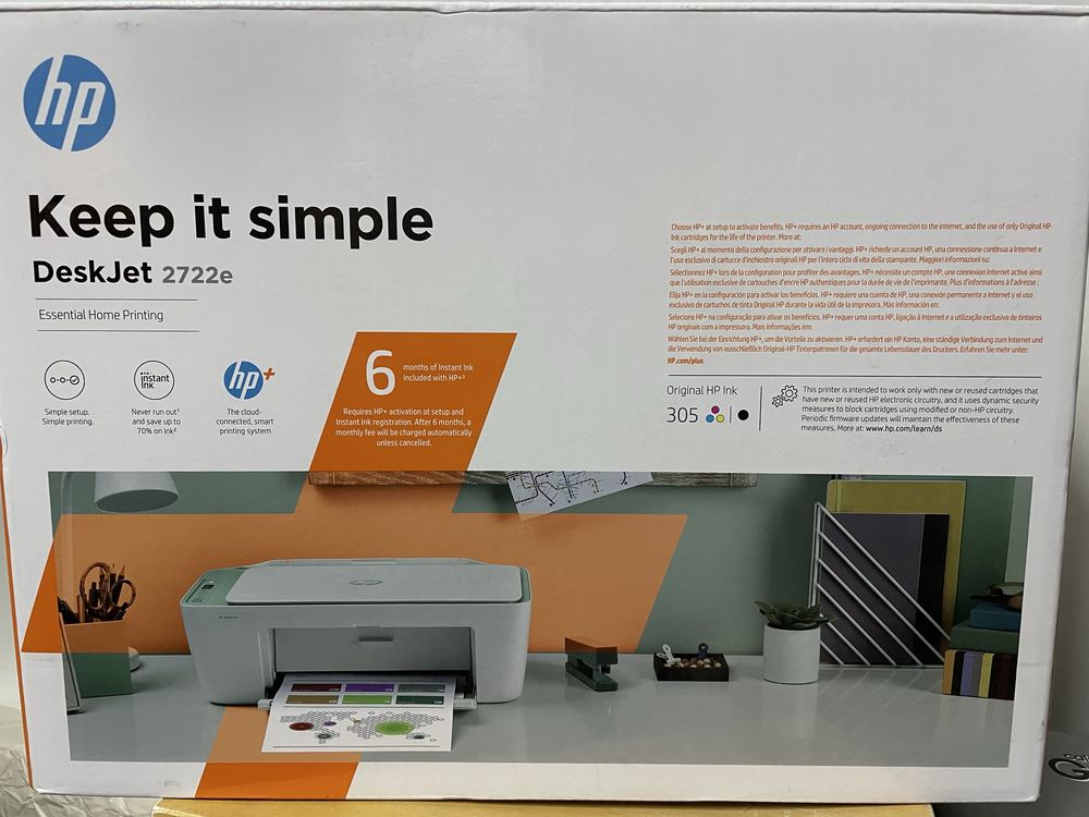 Impressora Multifunções HP Deskejet 2722e