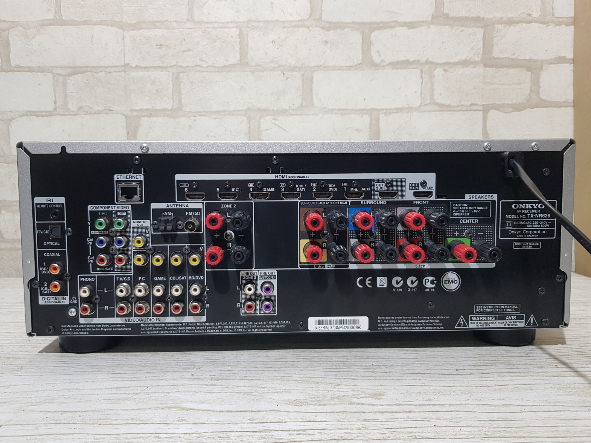 Пульт!7.2AV Ресивер Onkyo TX-NR 626,WiFi,Bluetooth 2.1,USB,3D, Spotify