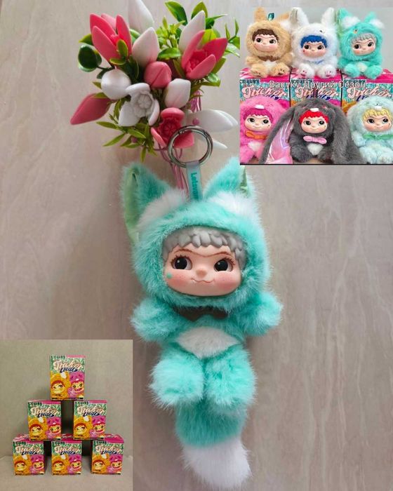 Мякі іграшки-брелоки : лабубу, вакуку, каваї