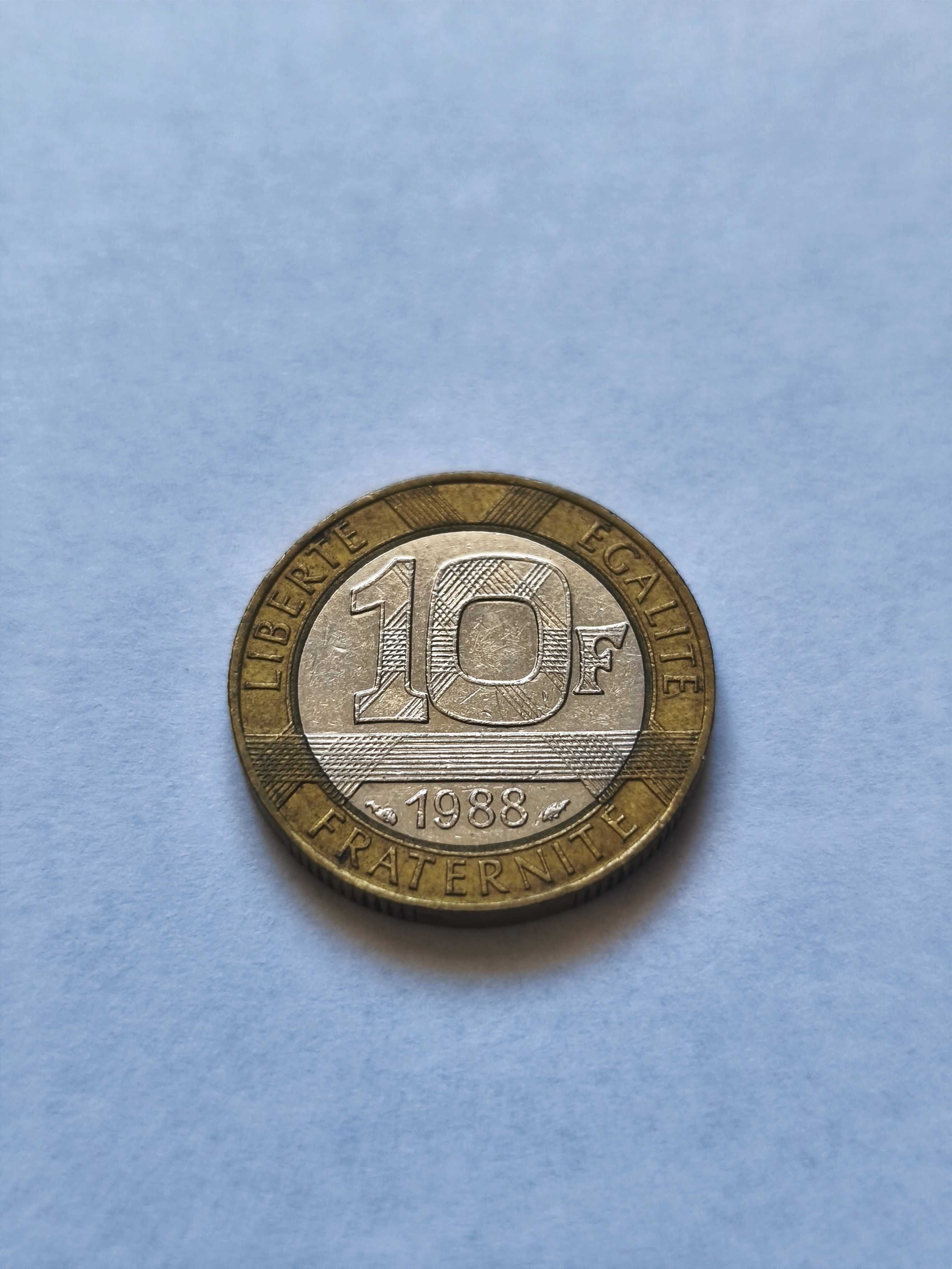 Stara Moneta Francja 10F Franki 1988r