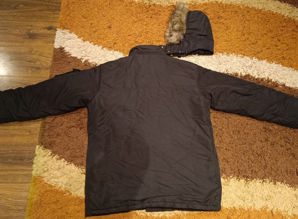 Parka kappa, ciepła, męska, młodzieżowa, kaptur, kieszenie