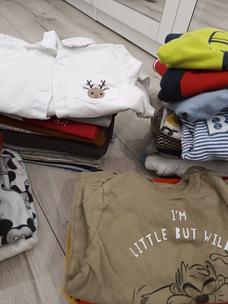 2 – Zestaw ubranek dla chłopca, rozmiar 80 (65 sztuk)