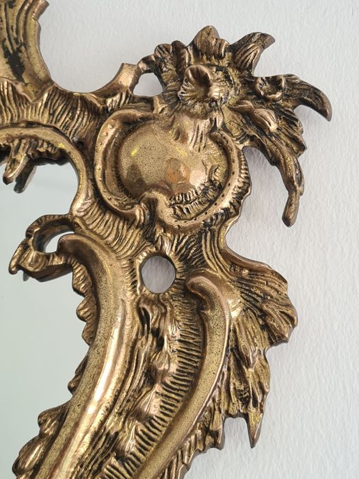 Espelho vintage, moldura em metal