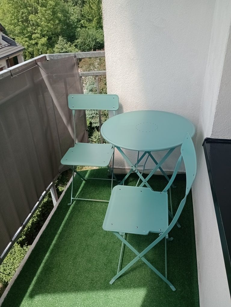Zestaw na balkon ogród IKEA METALOWE