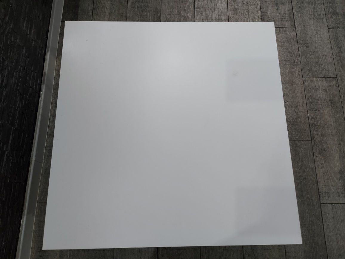 Stolik kawowy biały glamour led 60x60x48cm